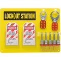 Brady Brady® 51186 Lockout Station 5 Lock Board With Steel Padlocks, Acrylic, 15-1/2"W x 11-1/2"H 51186